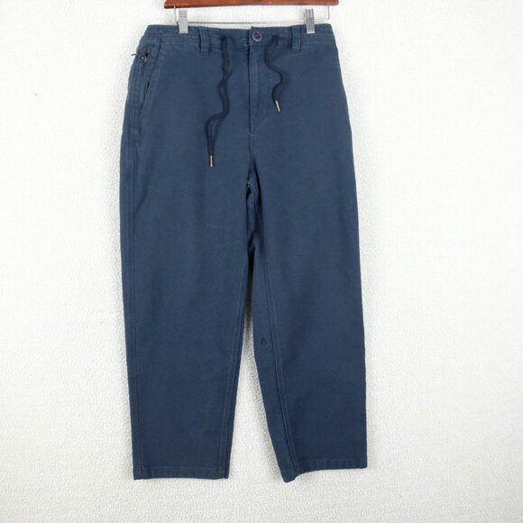 Volcom Joggers Mens Small Blue Sweatpants Heavyweight Drawstring Cropped - Picture 1 of 10